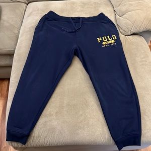 Polo by Ralph Lauren Mens XL Navy Sweatpants. Athletic Department.